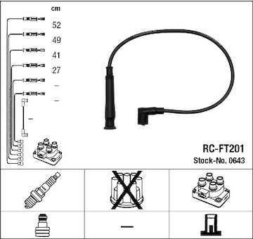 Sada kabelů pro zapalování NGK 0643