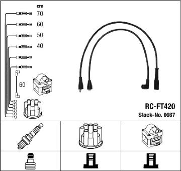 Sada kabelů pro zapalování NGK 0667