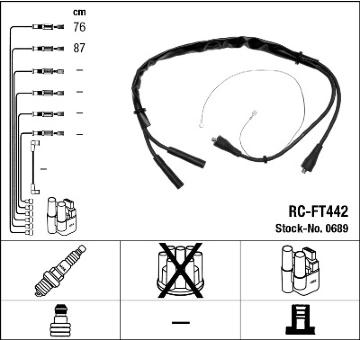 Sada kabelů zapalování 0689 NGK RC-FT442