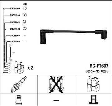 Sada kabelů pro zapalování NGK 8208