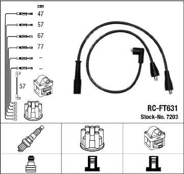 Sada kabelů pro zapalování NGK 7203