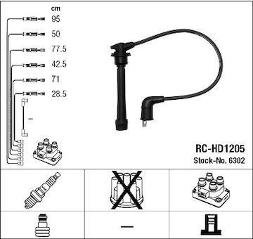 Sada kabelů pro zapalování NGK 6302