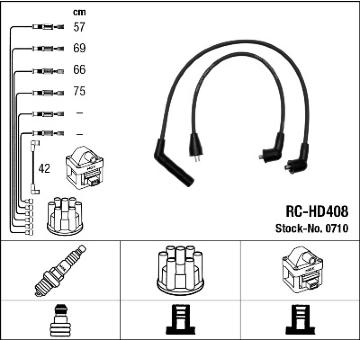 Sada kabelů pro zapalování NGK 0710