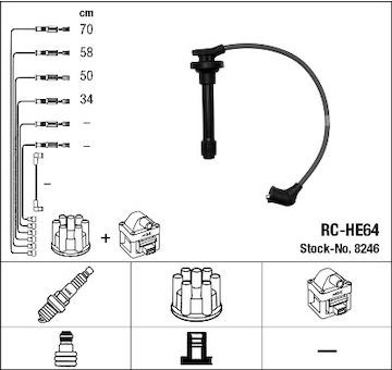 Sada kabelů pro zapalování NGK 8246