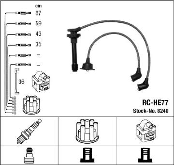 Sada kabelů pro zapalování NGK 8240