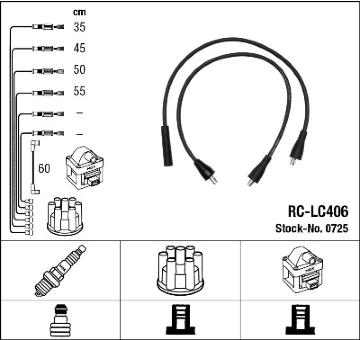 Sada kabelů pro zapalování NGK 0725