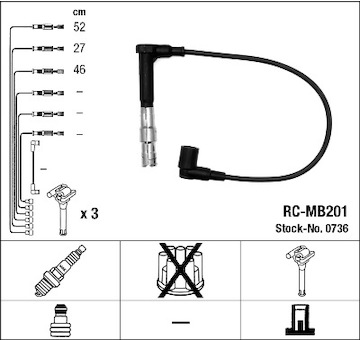 Sada kabelů pro zapalování NGK 0736