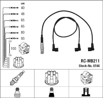 Sada kabelů pro zapalování NGK 0746