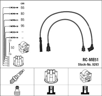 Sada kabelů pro zapalování NGK 9293