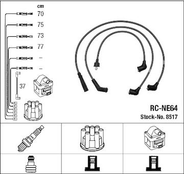 Sada kabelů pro zapalování NGK 8517