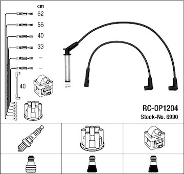 Sada kabelů pro zapalování NGK 6990