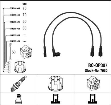 Sada kabelů pro zapalování NGK 7080