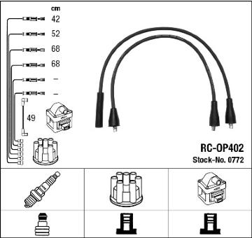 Sada kabelů pro zapalování NGK 0772