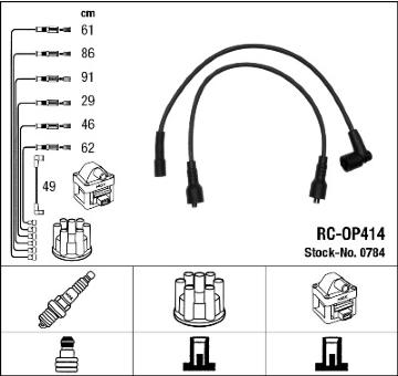 Sada kabelů pro zapalování NGK 0784
