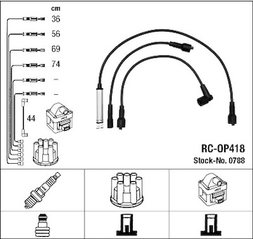 Sada kabelů pro zapalování NGK 0788