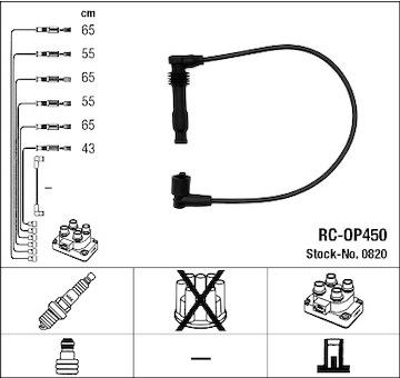 Sada kabelů pro zapalování NGK 0820