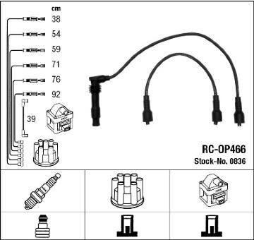 Sada kabelů pro zapalování NGK 0836