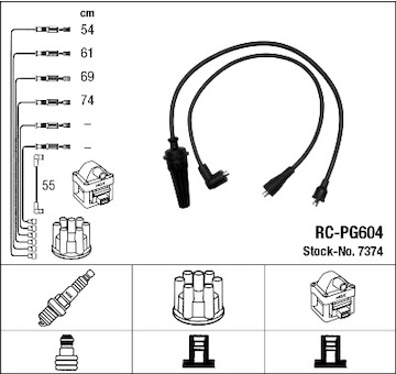 Sada kabelů pro zapalování NGK 7374