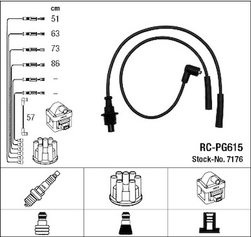 Sada kabelů pro zapalování NGK 7176