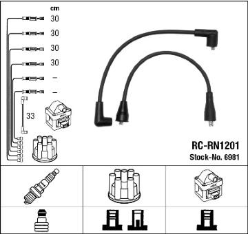 Sada kabelů pro zapalování NGK 6981