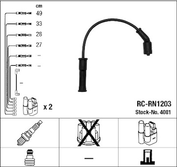 Sada kabelů pro zapalování NGK 4081
