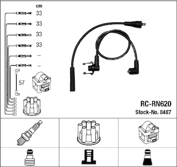 Sada kabelů pro zapalování NGK 8487