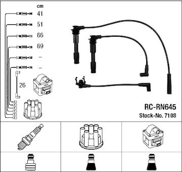 Sada kabelů pro zapalování NGK 7108
