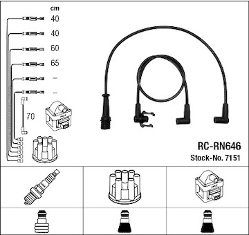 Sada kabelů pro zapalování NGK 7151