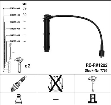 Sada kabelů pro zapalování NGK 7705