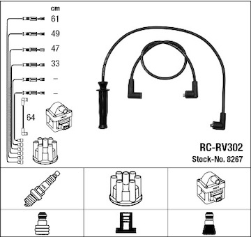Sada kabelů pro zapalování NGK 8267