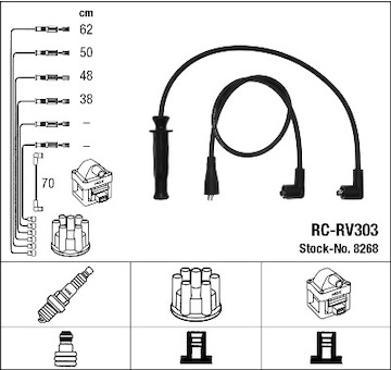 Sada kabelů pro zapalování NGK 8268