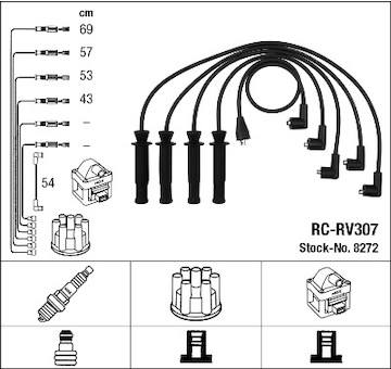 Sada kabelů pro zapalování NGK 8272