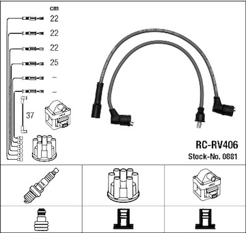 Sada kabelů pro zapalování NGK 0881
