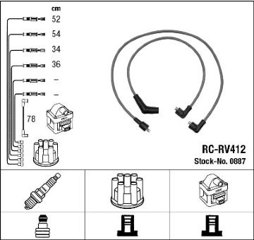 Sada kabelů pro zapalování NGK 0887