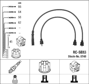 Sada kabelů pro zapalování NGK 8748