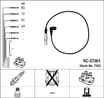 Sada kabelů pro zapalování NGK 7303