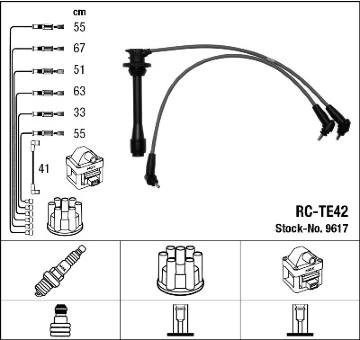 Sada kabelů pro zapalování NGK 9617