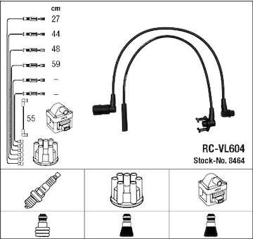 Sada kabelů pro zapalování NGK 8464