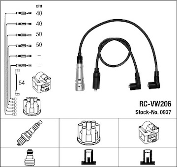 Sada kabelů pro zapalování NGK 0937