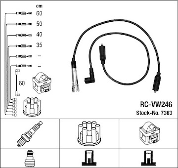 Sada kabelů pro zapalování NGK 7363