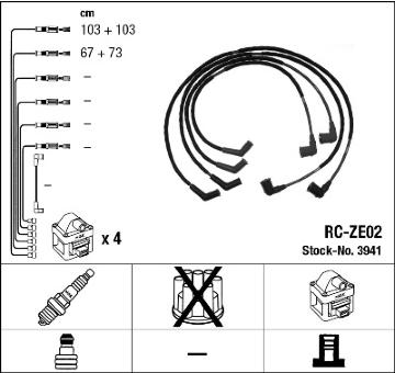 Sada kabelů pro zapalování NGK 3941