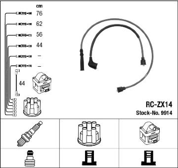 Sada kabelů pro zapalování NGK 9914
