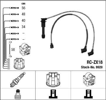 Sada kabelů pro zapalování NGK 9920