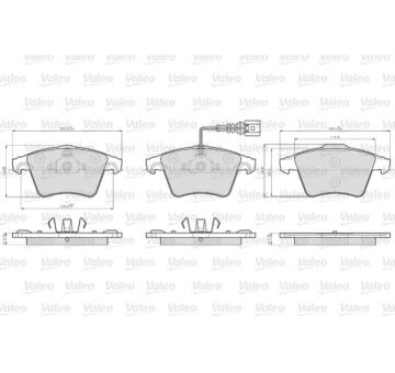 Sada brzdových destiček, kotoučová brzda VALEO 872746