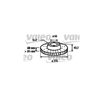 Brzdový kotouč VALEO 186876