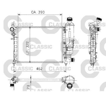 Chladič, chlazení motoru VALEO 230372