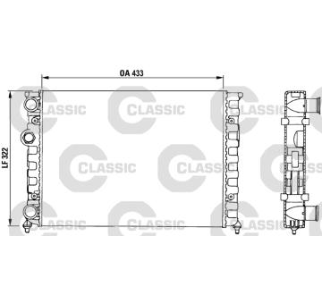 Chladič, chlazení motoru VALEO 230503