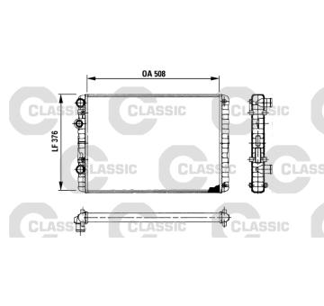 Chladič, chlazení motoru VALEO 230954