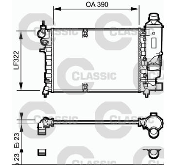 Chladič, chlazení motoru VALEO 231528