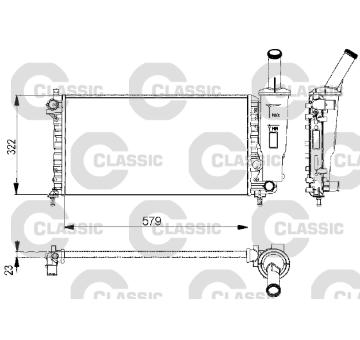 Chladič, chlazení motoru VALEO 232578